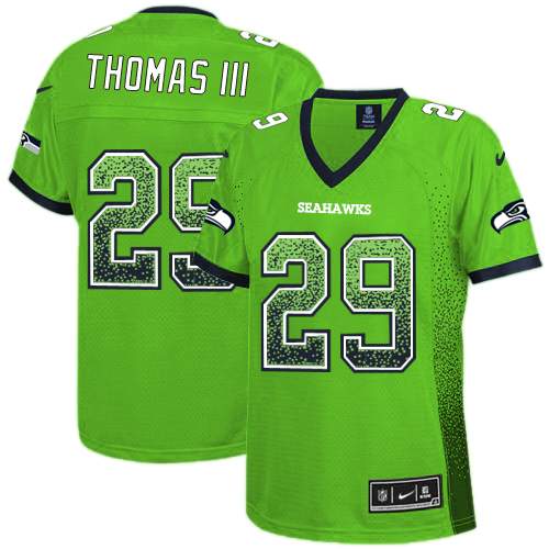 Women's Elite Earl Thomas III Nike Jersey Green - #29 Drift Fashion NFL Seattle Seahawks